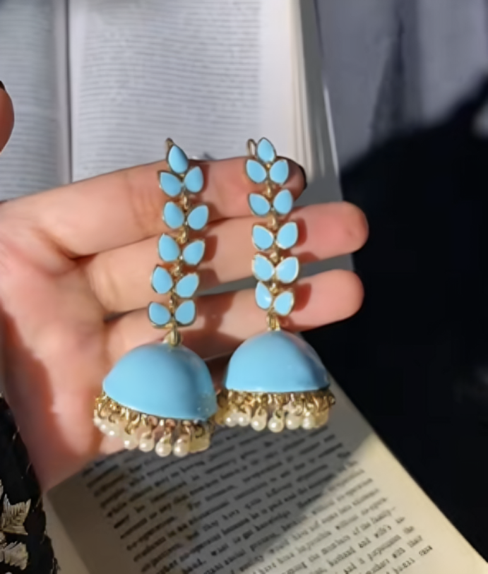 Pastel Jhumka Earrings for Stylish Pakistani Jewellery |Buy 1 Get 1 Free